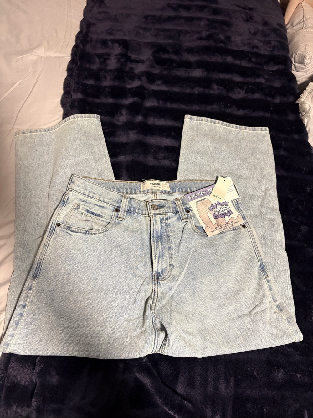 Hollister Women Light Blue baggy Jeans